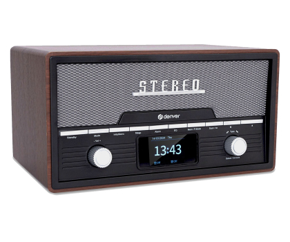 Radio i budzik Denver Radio retro Denver MDA-525DW dark wood